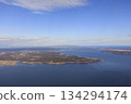 Lake Ogawara and the mountains of the Shimokita Peninsula, Mutsu Bay, Hotoke-numa Swamp, and the Pacific Ocean 134294174