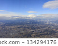 Hakkoda mountain range seen from above Towada city 134294176