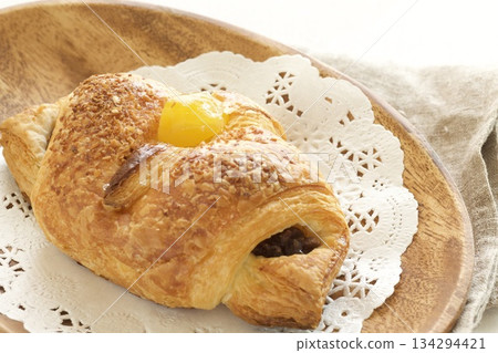Chestnut and red bean paste croissant Chestnut and red bean paste croissant 134294421