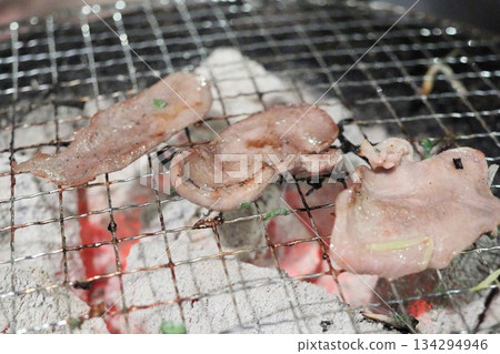 Japanese black beef tongue grilled meat Japanese black beef tongue grilled meat 134294946