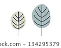 Simple tree illustration with a Nordic natural feel (circle) Simple tree illustration with a Nordic natural feel (circle) 134295379