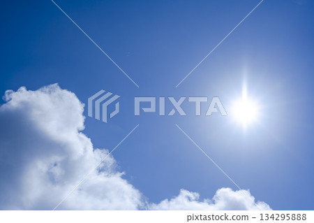 Summer sky sun and clouds Yokohama 134295888