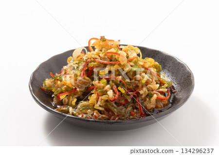 Green onion and chili pepper 134296237