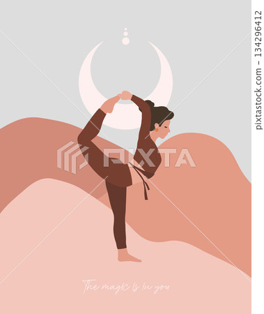 yoga class poster template design, yoga day yoga class poster template design, yoga day 134296412