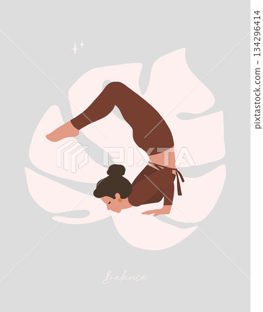 yoga class poster template design, yoga day yoga class poster template design, yoga day 134296414