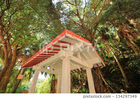 本州島最南端的神社，周圍環繞著榕樹和蘇鐵樹 / 禦崎神社（日本鹿兒島縣南大隅町） 134297349