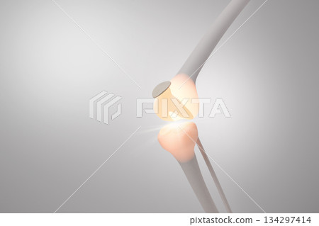 屈膝時關節疼痛的圖片;屈伸運動和半月板發炎復健 屈膝時關節疼痛的圖片;屈伸運動和半月板發炎復健 134297414