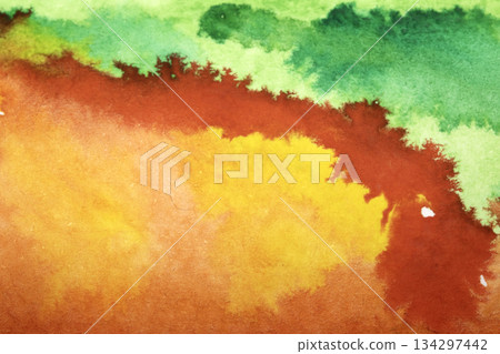 A Colourful Watercolour Paint Brush Stroke for Background 134297442
