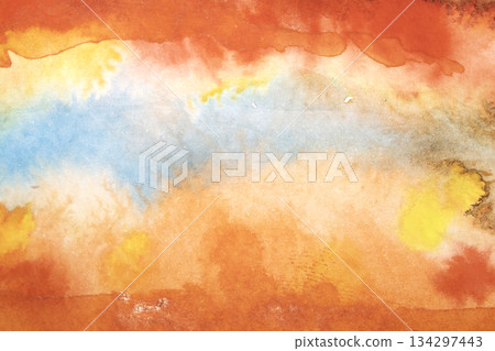 A Colourful Watercolour Paint Brush Stroke for Background A Colourful Watercolour Paint Brush Stroke for Background 134297443