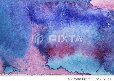 A Colourful Watercolour Paint Brush Stroke for Background A Colourful Watercolour Paint Brush Stroke for Background 134297454