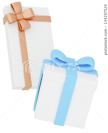 3D illustration_present_light blue 134297524