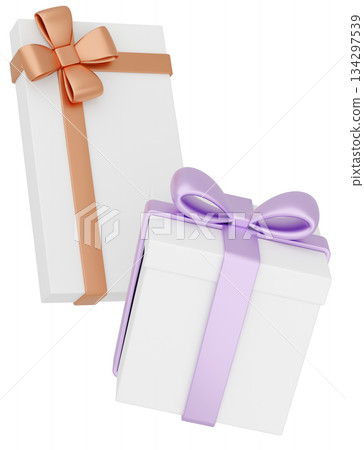 3D illustration_present_purple 134297539