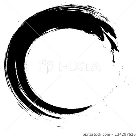 用墨水繪製的圓圈的插圖 134297626