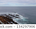 Mossel Bay Point Rocks Overlooking Open Ocean 134297906