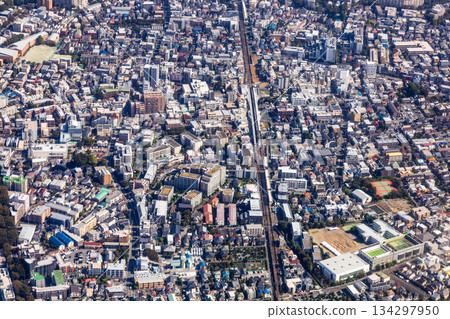 京王線千歲烏山站週邊區域的鳥瞰圖 京王線千歲烏山站週邊區域的鳥瞰圖 134297950