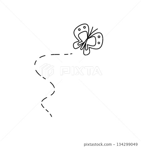 A butterfly is flying in a straight line A butterfly is flying in a straight line 134299049