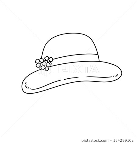 A hat with a flower on it 134299102