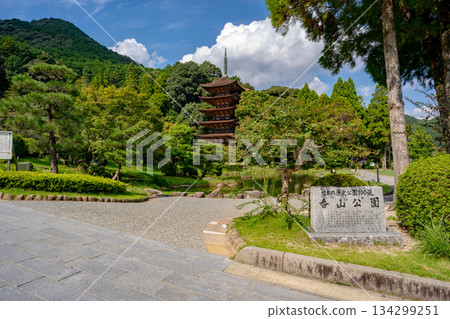View of the five-story pagoda at Rurikoji Temple (Yamaguchi City) View of the five-story pagoda at Rurikoji Temple (Yamaguchi City) 134299251