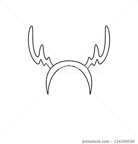 A white deer head with antlers 134299580