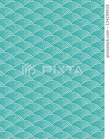 Blue-green wave pattern Blue-green wave pattern 134299919