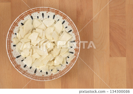 Sliced Radish in a Bowl Sliced Radish in a Bowl 134300086