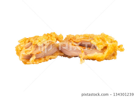 fry chicken pop isolated on white background fry chicken pop isolated on white background 134301239