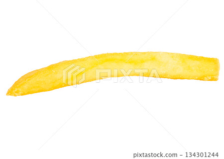 French fry single isolated on white background 134301244