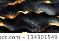 金箔黑色日本紙背景 134301549