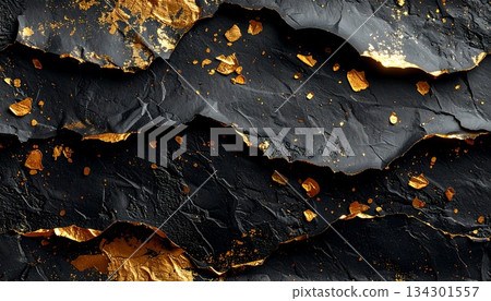 金箔黑色日本紙背景 金箔黑色日本紙背景 134301557