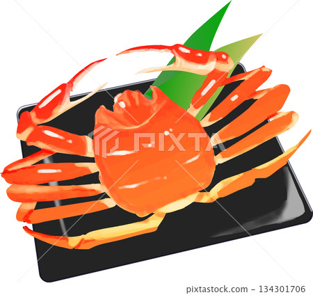 High-quality snow crab on a plate 134301706