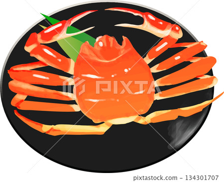 High-quality snow crab on a plate 134301707