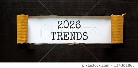 2026 Trends new year symbol. Concept words 2026 Trends on beautiful white paper. Beautiful black paper background. Business and 2026 Trends new year concept. Copy space. 2026 Trends new year symbol. Concept words 2026 Trends on beautiful white paper. Beautiful black paper background. Business and 2026 Trends new year concept. Copy space. 134301863