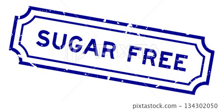 Grunge blue sugar free word rubber seal stamp on white background Grunge blue sugar free word rubber seal stamp on white background 134302050