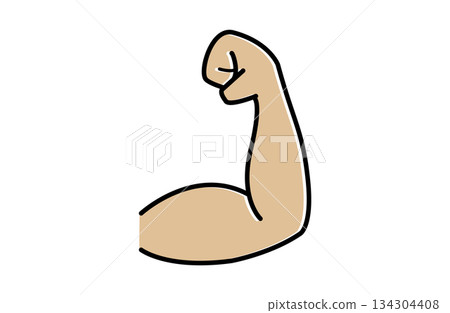 Simple illustration of a fist pump 134304408