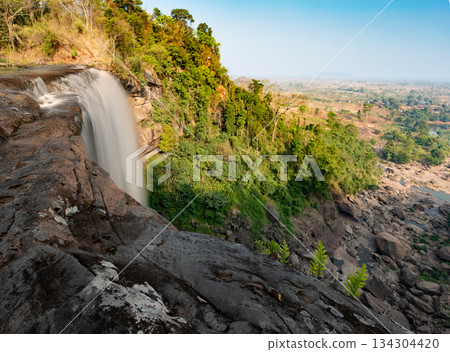 Beautiful Tad Soung waterfall in Tad Lo village. Beautiful Tad Soung waterfall in Tad Lo village. 134304420