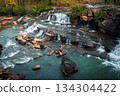 Beautiful Tad Hang waterfall in Tad Lo village. 134304422