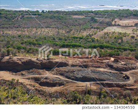Sand and stones quarry landscape Sand and stones quarry landscape 134304550
