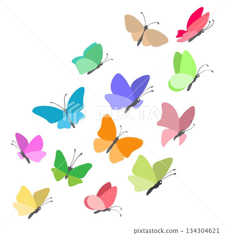 Spring butterflies in flight Spring butterflies in flight 134304621