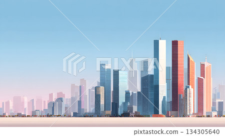 Minimal modern cityscape background with clean lines and geometric shapes. Minimal modern cityscape background with clean lines and geometric shapes. 134305640