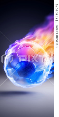 Soccer banner with dynamic colorful energetic light trails. Soccer ball wallpaper Soccer banner with dynamic colorful energetic light trails. Soccer ball wallpaper 134305975