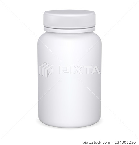 White medicine pill bottle, pharmacy tablet package White medicine pill bottle, pharmacy tablet package 134306250