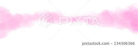A background illustration of watercolor paints in soft pink. 134306366