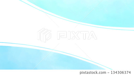 淺藍色水彩繪製的幾何背景，線條呈現曲線狀 134306374