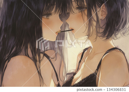 一幅女孩表達自己感受的插圖 134306831