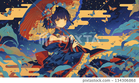 一幅女孩表達自己感受的插圖 一幅女孩表達自己感受的插圖 134306868