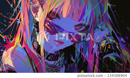 一幅女孩表達自己感受的插圖 134306904