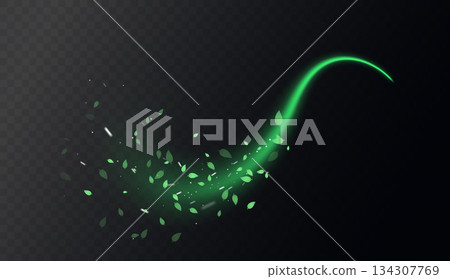 Green swirl elements 134307769