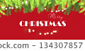 Christmas background with text Merry Christmas 134307857