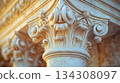 Classical architecture elements with decorative columns. 134308097