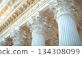 Classical architecture elements with decorative columns. 134308099